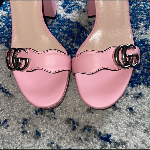 RARE Gucci MARMONT 55 PLATFORM SANDAL 38.5 / 8.5 - Picture 5 of 11